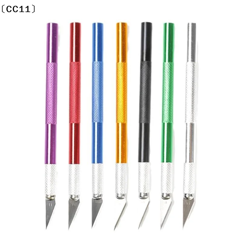 Engraving Cutter With Blade Metal Handle, Craft Carving, Sculpture Paper, Non-Slip Knife, DIY Repair, Leather Tools〔CC11〕