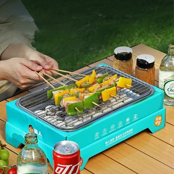 가정용 일회용 바베큐 스토브, 야외 휴대용 탄소 그릴 고기 랙, 야외 바베큐 도구, 소형 바베큐 랙 선물