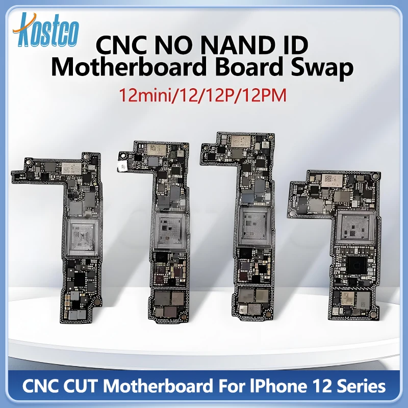 CNC CUT Board For iPhone 12 Pro MAX Mini Logic Board Polishing Remove CPU Baseband Swap US EU Version Without Nand Motherboard