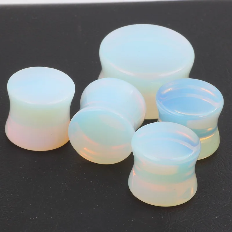 1 Pair European-American Style Glass Stone Expansion Tool for Ear Dilation Body Piercing and Combined Ear Expansion