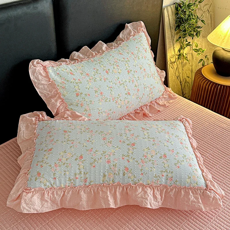 48x74cm Pillowcase Home Bedding Super Soft Ruffled Pillow Cover With Envelope Closure Pillow Cases Home Decor