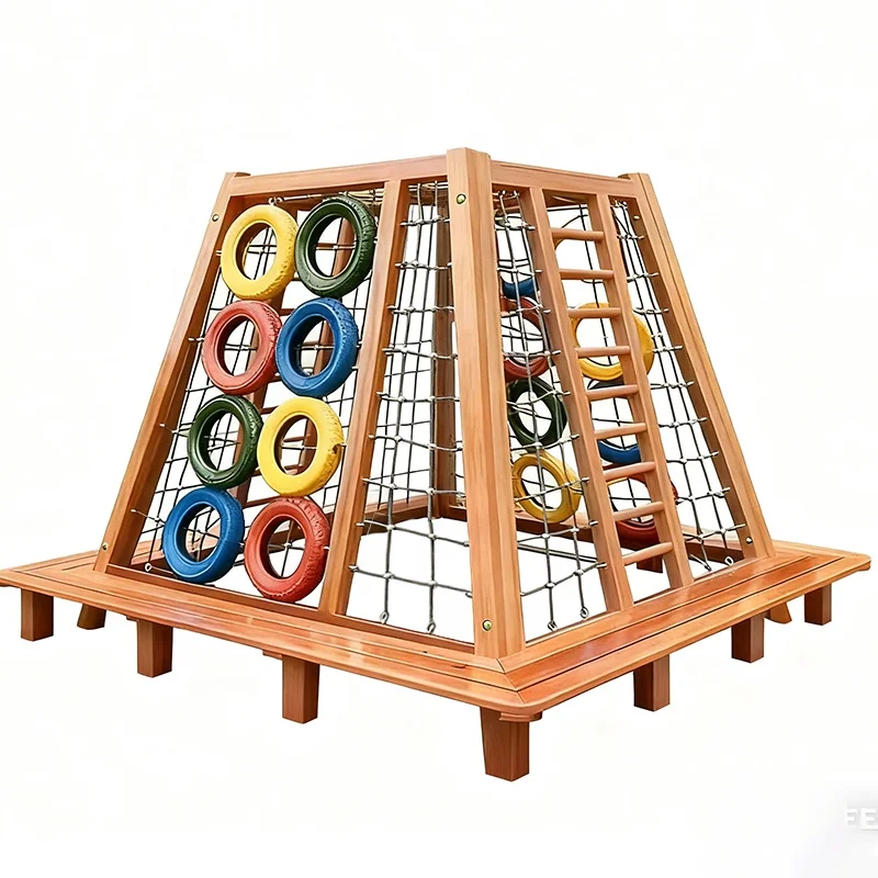 Children's Fun Slide Combination High-quality Wooden Amusement Park Children's Outdoor Sports Equipment Balance Swing Bridge