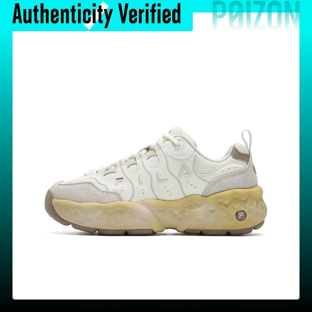 FILA MUFFIN Cushioning Abrasion Resistant Breathable Lightweight Low top Casual Shoes Women's Early Snow F12W541145FTF