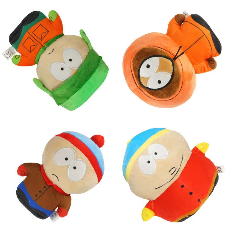 4Pcs/lot 18-20cm Amine The South Parks  Cartman Plush Toy Cartoon Kyle Kenny Stan Stuffed Doll For Children Baby Birthday Gifts