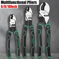 1pc 6/8/10 Inch High Carbon Steel Cable Cutter Pliers Electrician Manual Wire Stripper For Household Appliance Repair Hand Tools