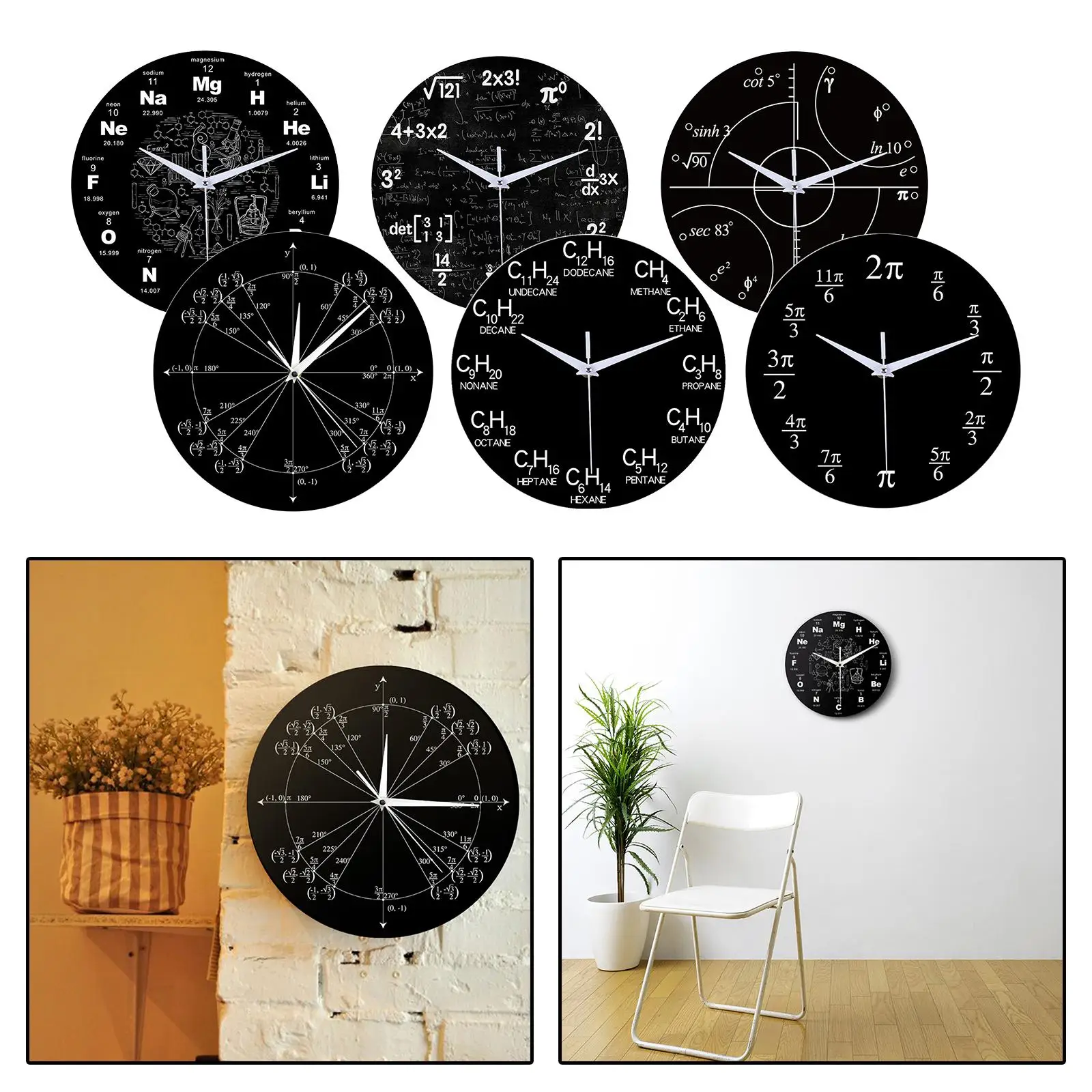 Math Clock Mathematical Equations , Wall Clock Gifts for Engineers,Teacher Gift