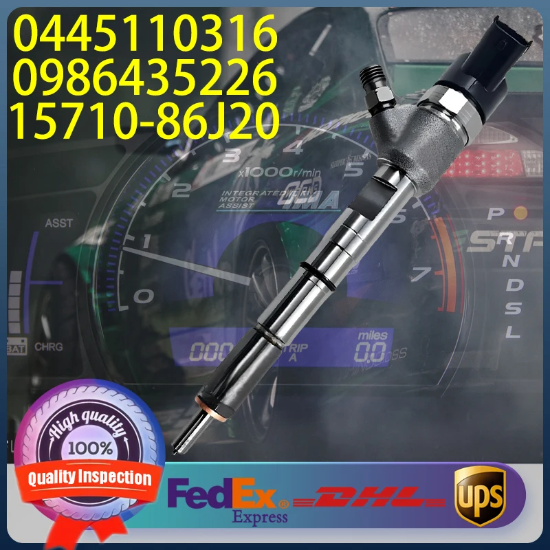 

445110316 0986435226 15710-86J20 Common Rail Injector For Suzuki Splash Swift 1.2 Engine