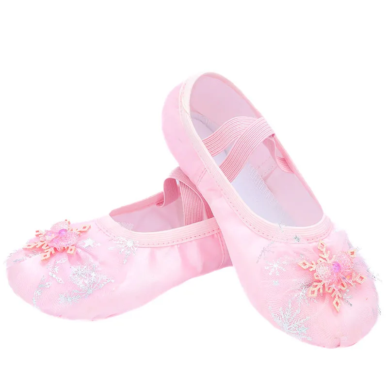Ballet Dance Shoes Soft Soles Satin Mesh Sequins Elastic Bands Children's Dance Shoes Comfortable Breathable Women's Dance Shoes - Image 5