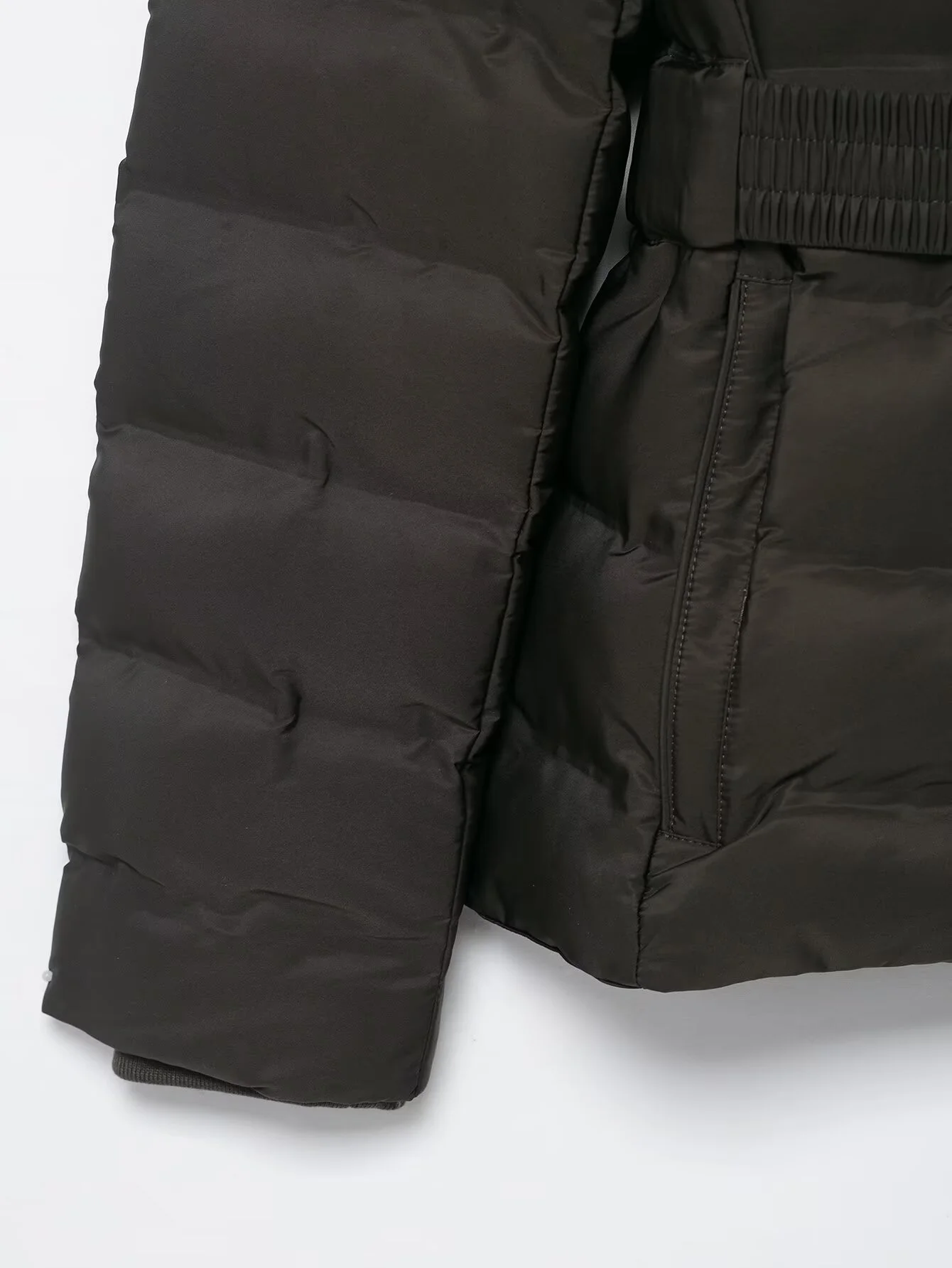 Jaket Katun Wanita Musim Dingin 2025, Kasual, Modis, untuk Kerja, Model Pendek, Slim Fit, Tahan Air, Anti Angin, Tebal, Berkerudung