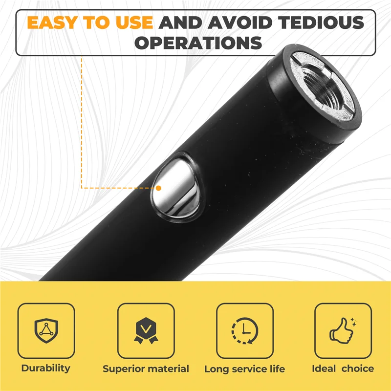 

AB15-510 Thread Battery Cart Pen Headless Electric Soldering Iron With Adjustable Temperature Mini Soldering Iron Kit Black