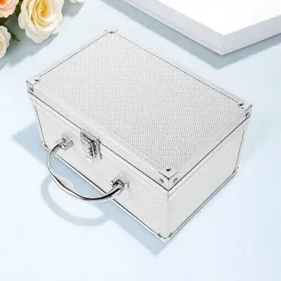 

Portable Aluminum Alloy Toolbox Mini Compact Tool Storage Organizer Hand Carry Case for Watch Repair DIY Tools
