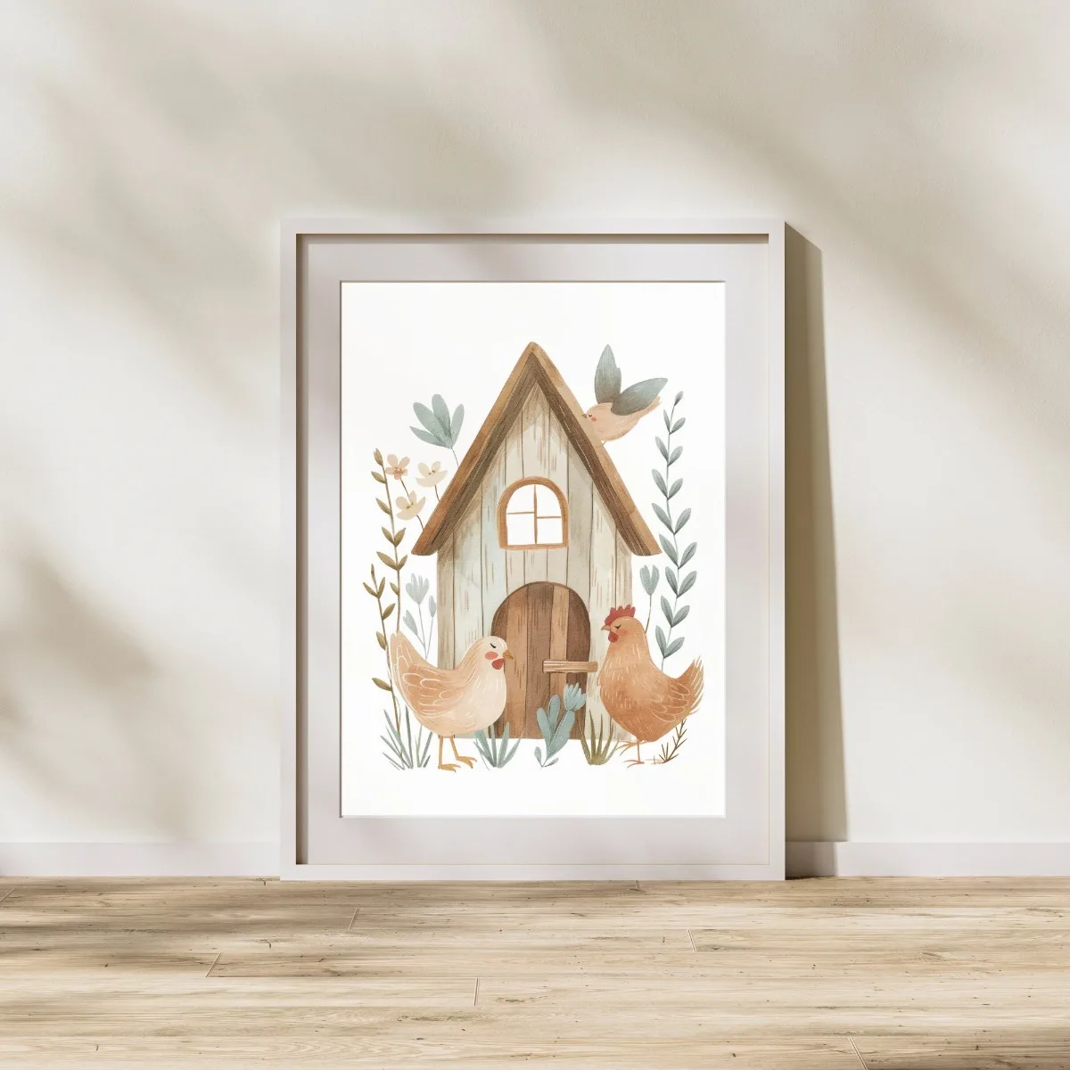 1/3pcs Rustic Farmhouse Animal Canvas Prints Poster Pastoral Cartoon Cute Milk Cow Chick Art Prints Nursery Wall Art Home Decor