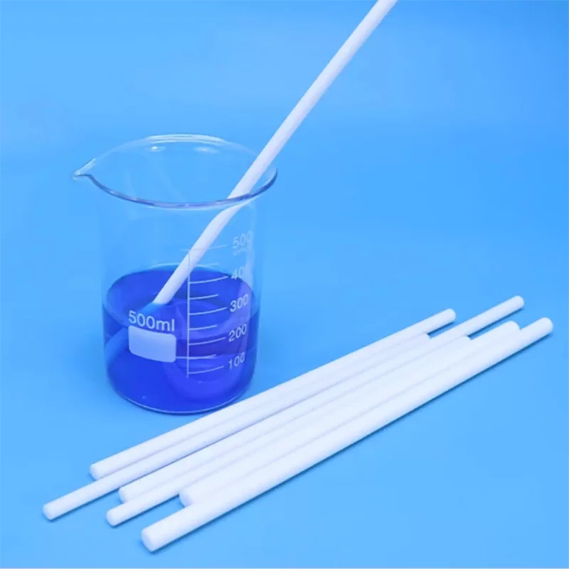 Laboratory pure PTFE stirring rod PTFE polytetrafluoroethylene stirring paddle acid and alkali resistant high and low temperatur