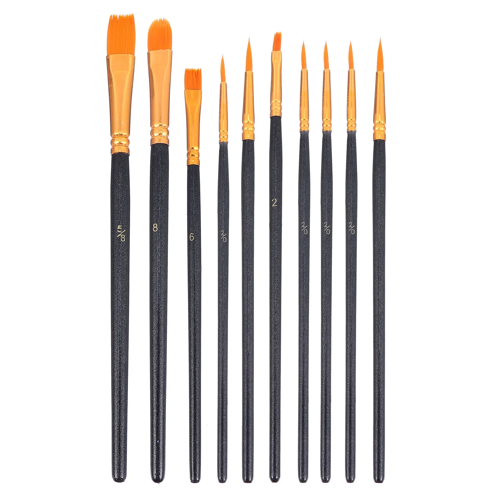 

50Pcs Kids Paint Brushes Wooden Handle Painting Drawing Oil Watercolor Art Supplies DIY Craft Tools for Children Creativity