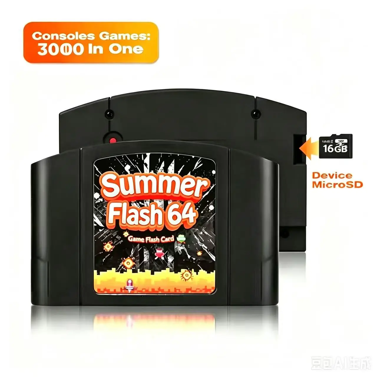 SC64 Open Source N64 3000 in 1 Game Cartridge For Nintendo 64 Game Card free 16GB Card Compatibility Support 64DD Games