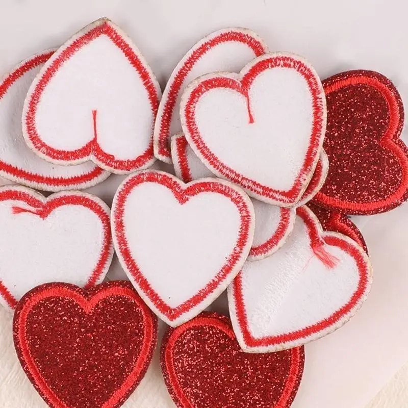39BD Sequins Heart Artistic Applique for Clothes Hat Sewing Patches DIY Scarf