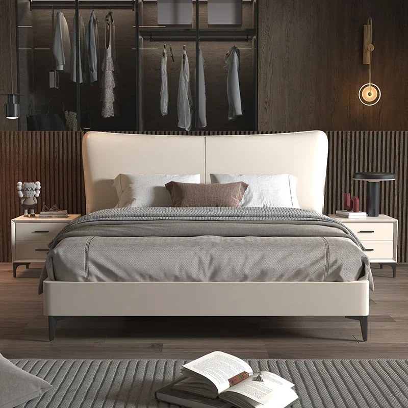 Modern minimalist master bedroom high-end atmosphere 1.8 meters double bed Italian minimalist