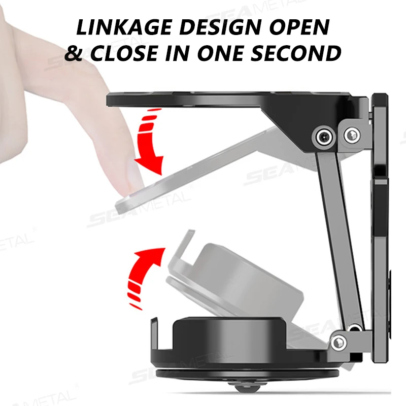 SEAMETAL طوي القرص الدوار دراجة نارية حامل الكأس للمقود الدراجات النارية زجاجة حامل كأس الماء قوس حامل الملحقات #2