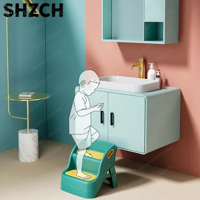 Folding Anti-slip Footrest Hand Washing Face Step Stool for Home Use
