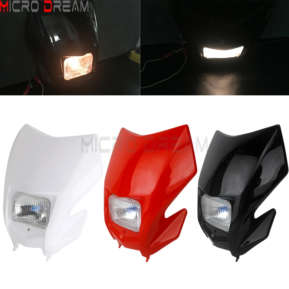 Motorcycle Headlight Motocross Enduro Headlamp Off Road For Honda CRF150F CRF230F 2015-2020 Dirt Bike Dual Sport Head Light Mask