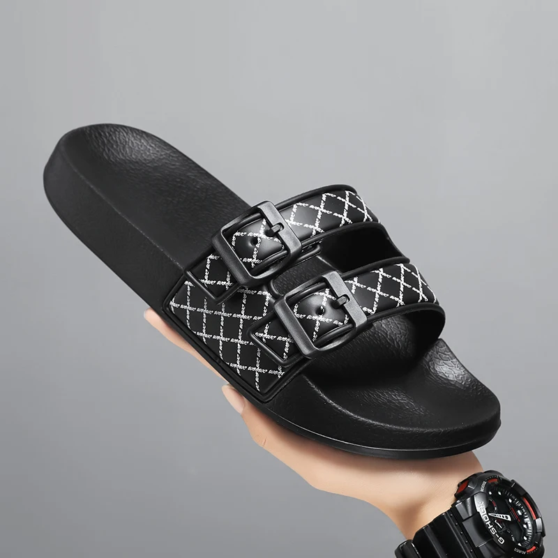 Double-Button Design Fashion Slippers,Comfortable,Lightweight,Breathable and Wear-Resistant,Home Leisure and Outdoor Travel