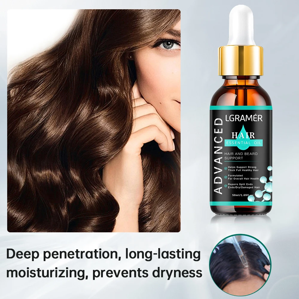 LGRAMER Hair Care Essential Oil Makes Hair Smooth and Energetic Improves Hair Quality and Effectively Repairs Damaged Hair