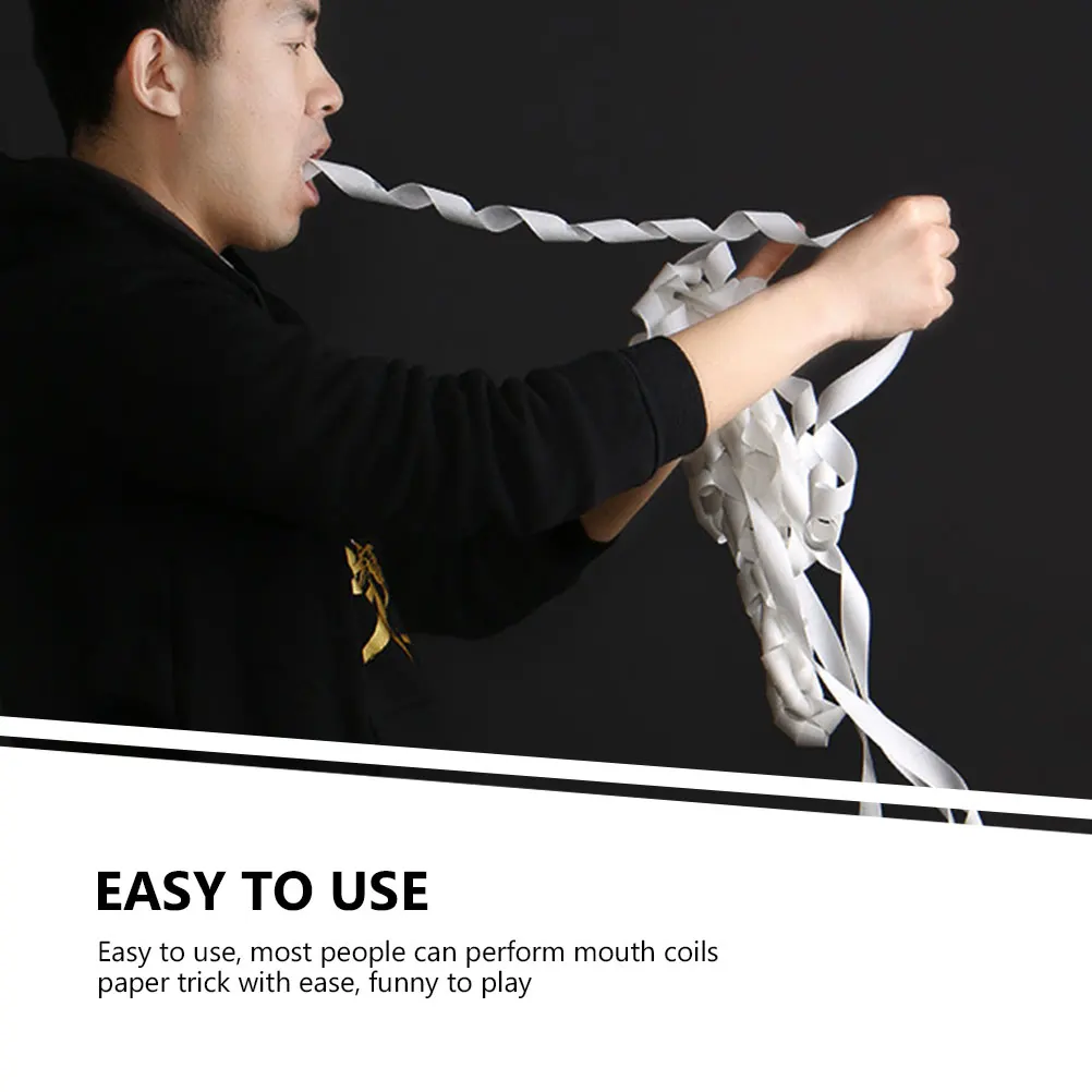 

12pcs Mouth Coils Paper Prop Stage Performance Trick Vomit Paper Gimmick Magician Accessories Party Favors Props