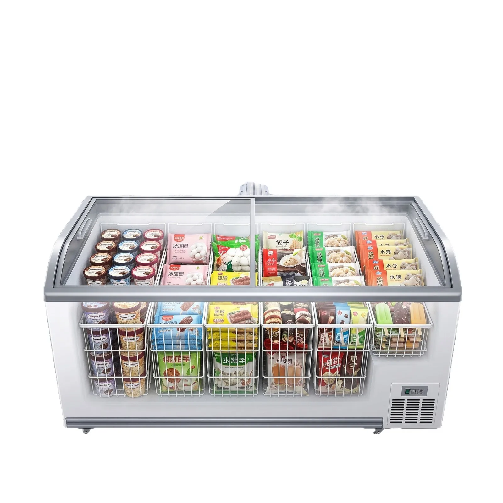 CX commercial arc island cabinet supermarket frozen display, horizontal ice cream ice cream freezer