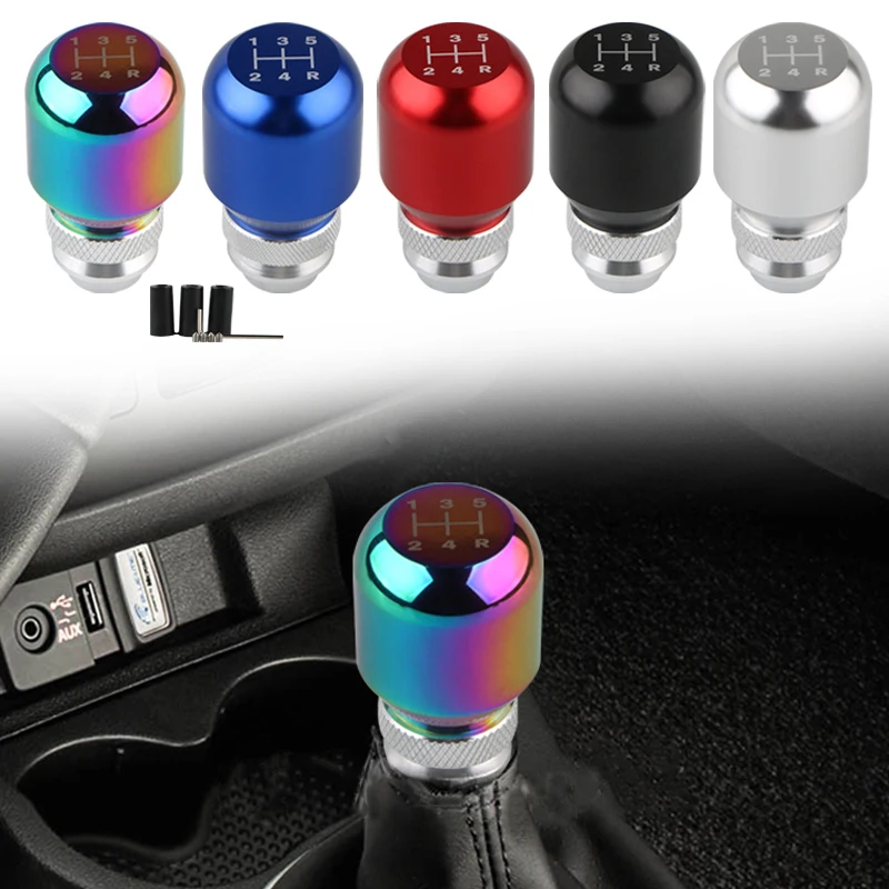 

Universal Car Gear Shift Knob Gear Stick Manual Shifter Lever Retractable Adjustable Length Gear Head Aluminum Alloy Gear Head