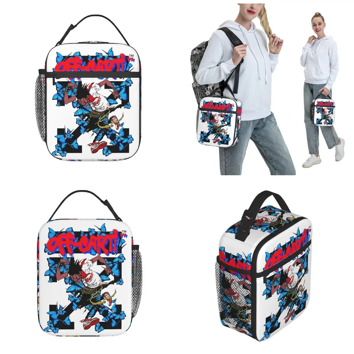 Insulated Lunch Bags Carti Playboi Rapper Merch Food Box Causal Thermal Cooler Lunch Box For School