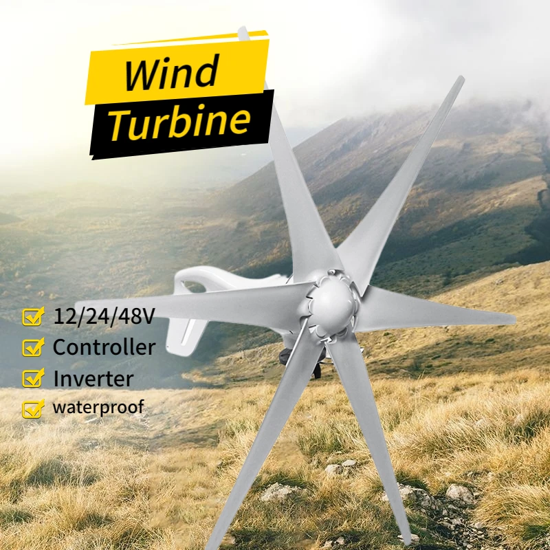 

3kw Wind Turbine Generator Fit For Street Lamps Monitoring Boat Free Energy Windmill With Controller Homeuse