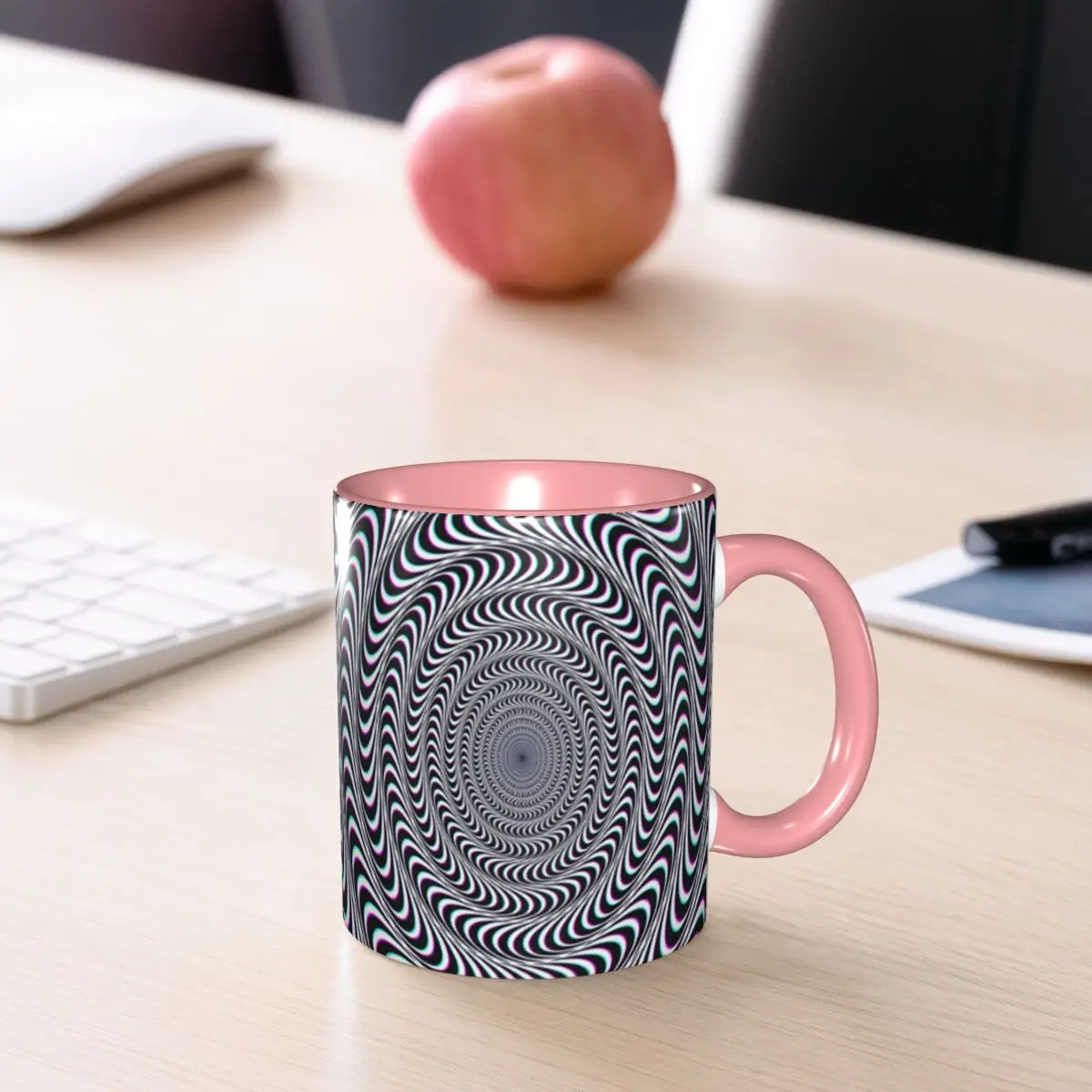 Amazing Hypnotic Optical Illusion Hypnotic Psychedelic Spiral Mug Funny Ceramic Coffee Cups Tea Mugs Milk Cup Drinkware Gift