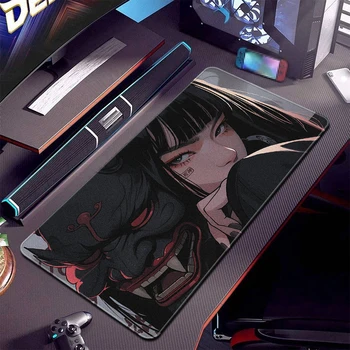 Oni maske oyun Mouse Pad Anime büyük Mousepad oyun profesyonel kauçuk bilgisayar fare Mat oyunu kaymaz klavye matı masa paspaslar