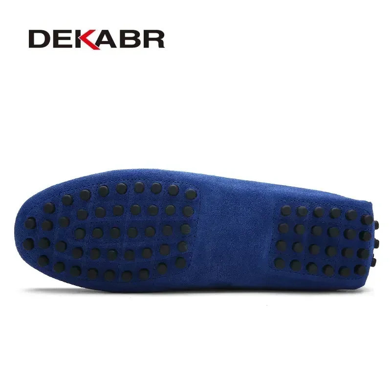 DEKABR Brand Big Size Cow Suede Leather Men Flats New Men Casual Shoes High Quality Men Loafers Moccasin Driving Shoes