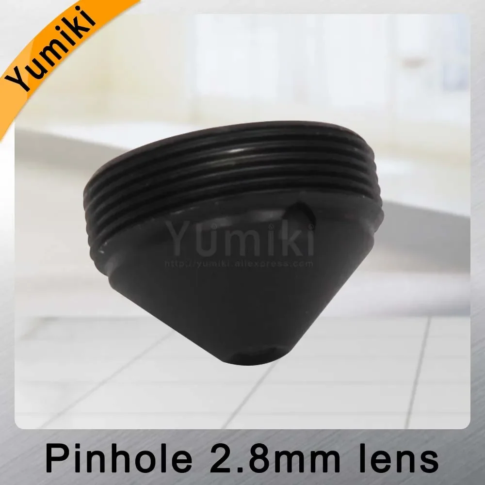 Yumiki infrared surveillance camera pinhole lens 2.8mm M12 thread CCTV lens F2 fixed Iris