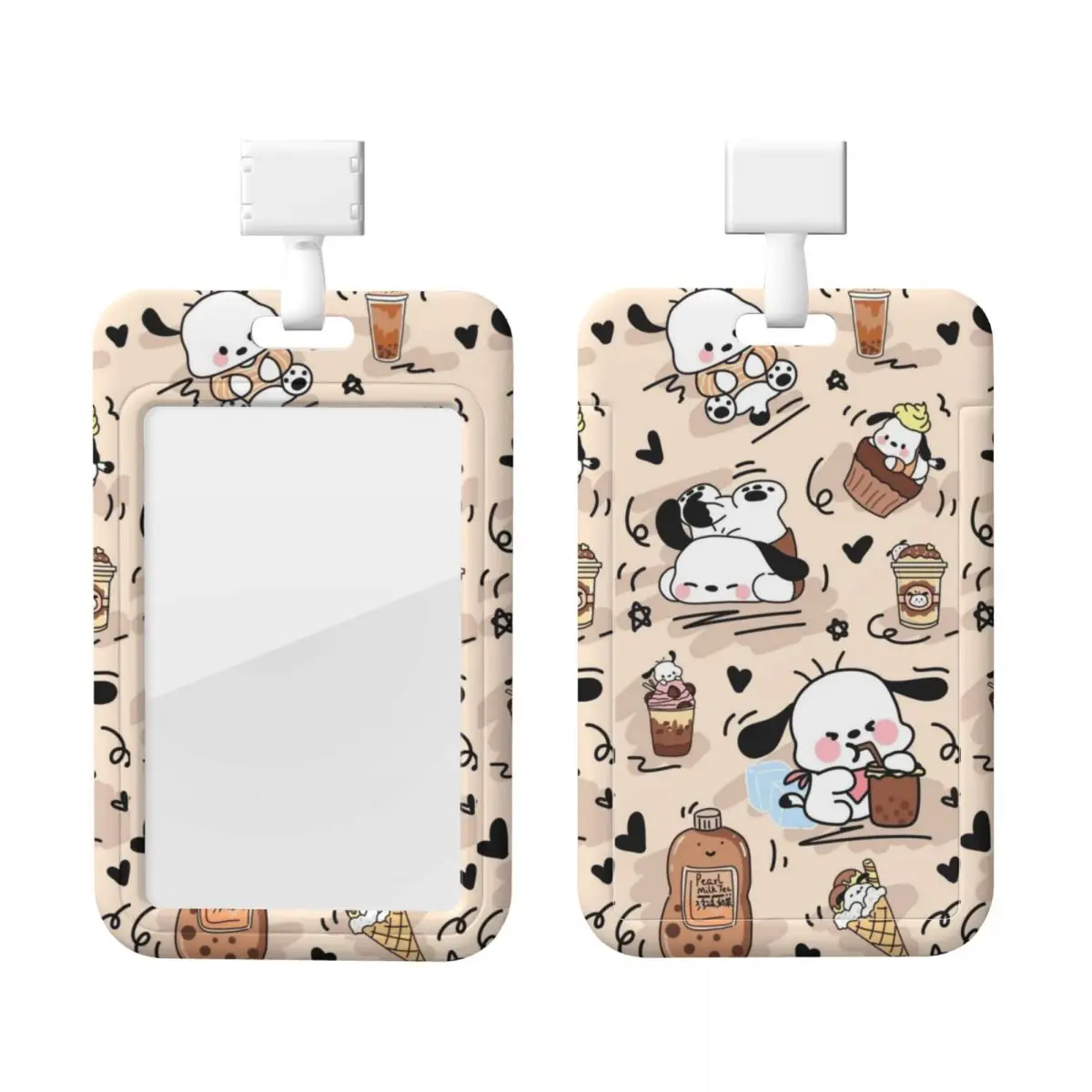 

Пользовательский держатель для карт в стиле аниме Pochacco, держатель для карт, мужской и женский шейный ремешок, держатель для удостоверений личности для медсестры