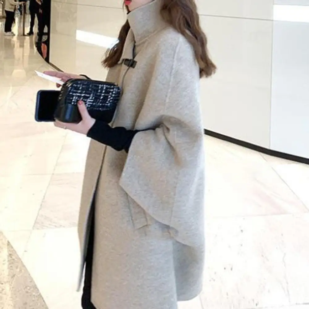 

Faionable Woolen Cape Jaet for Women Casual Loose Pet Clothing Accories