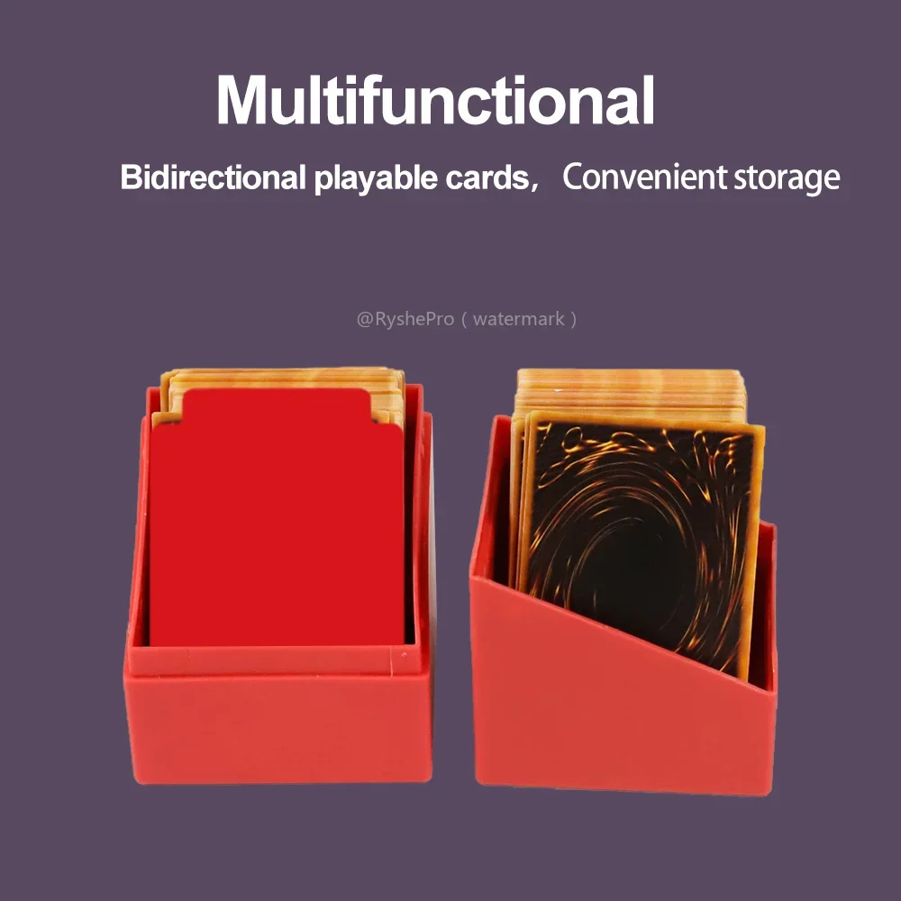 صندوق سطح السفينة لبطاقات التداول صندوق تخزين البطاقات آمن ومتين يحمل أكثر من 100 فواصل لـ YuGiOh MTG TCG وبطاقات البيسبول #6