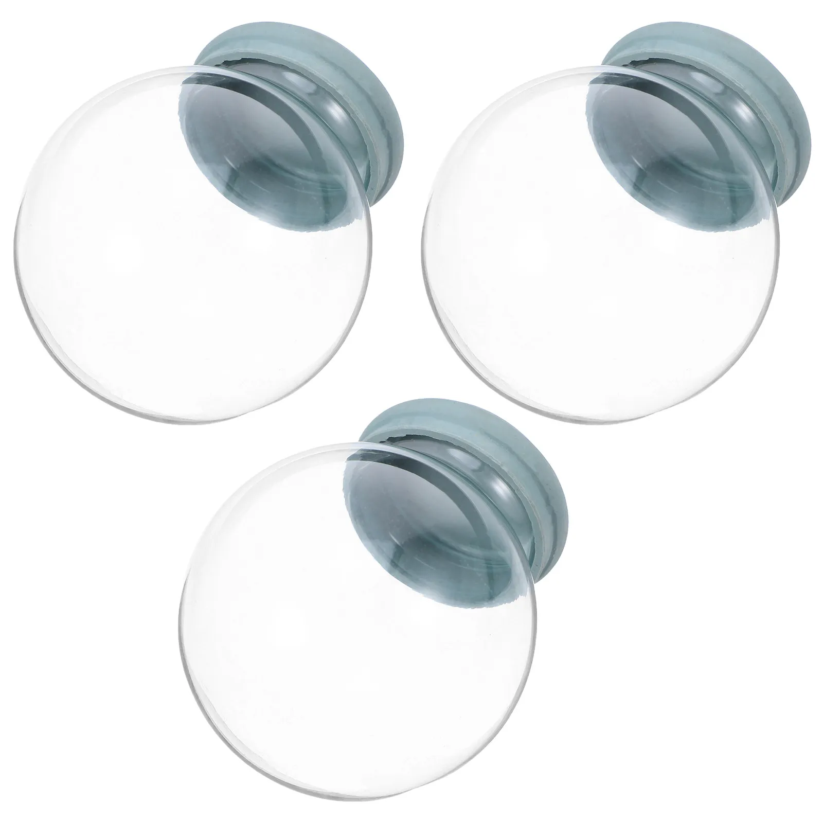 3Pcs Glass Snow Globe Dome Clear Empty Replacement Parts 2.2inch DIY Water Snowflake Craft Kits for Winter Tabletop Decor