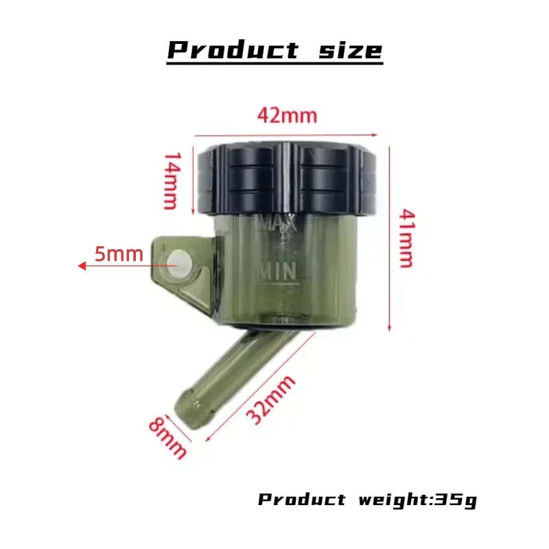 Modified Universal CNC Aluminum Brake Oil Cup Brake Motorcycle Fluid Tank Brake Fluid Reservoir