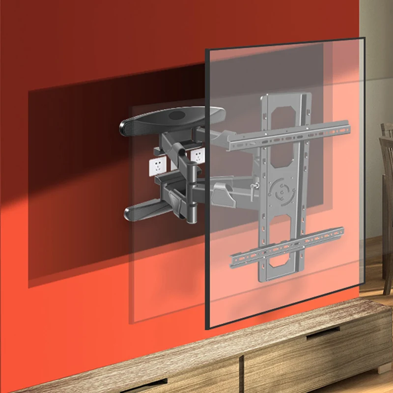 32''-75" Vertical screen TV Wall Mount Full Motion Bracket Tilt Swivel Stand Suitable porte TV Size 70 80 VESA 600*500mm DY479