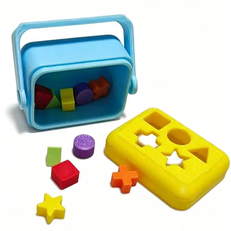 Hot Sale 1 Set Doll House Nursery Decoration Photography Prop Miniature Shape Sorting Toy Box Dollhouse Educational Toy Model