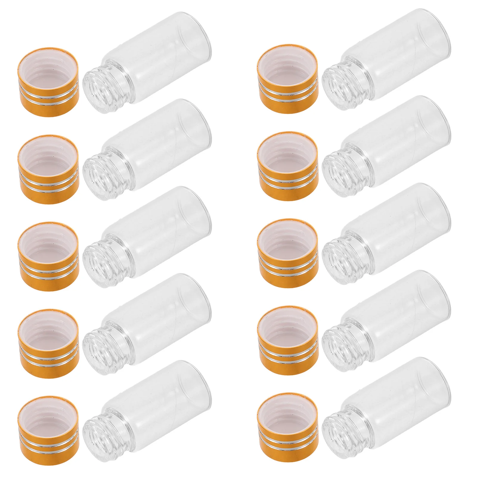 Mini bottiglie di ricarica in vetro Contenitore di profumo piccolo trasparente Bottiglia di stoccaggio di olio essenziale da viaggio portatile riutilizzabile