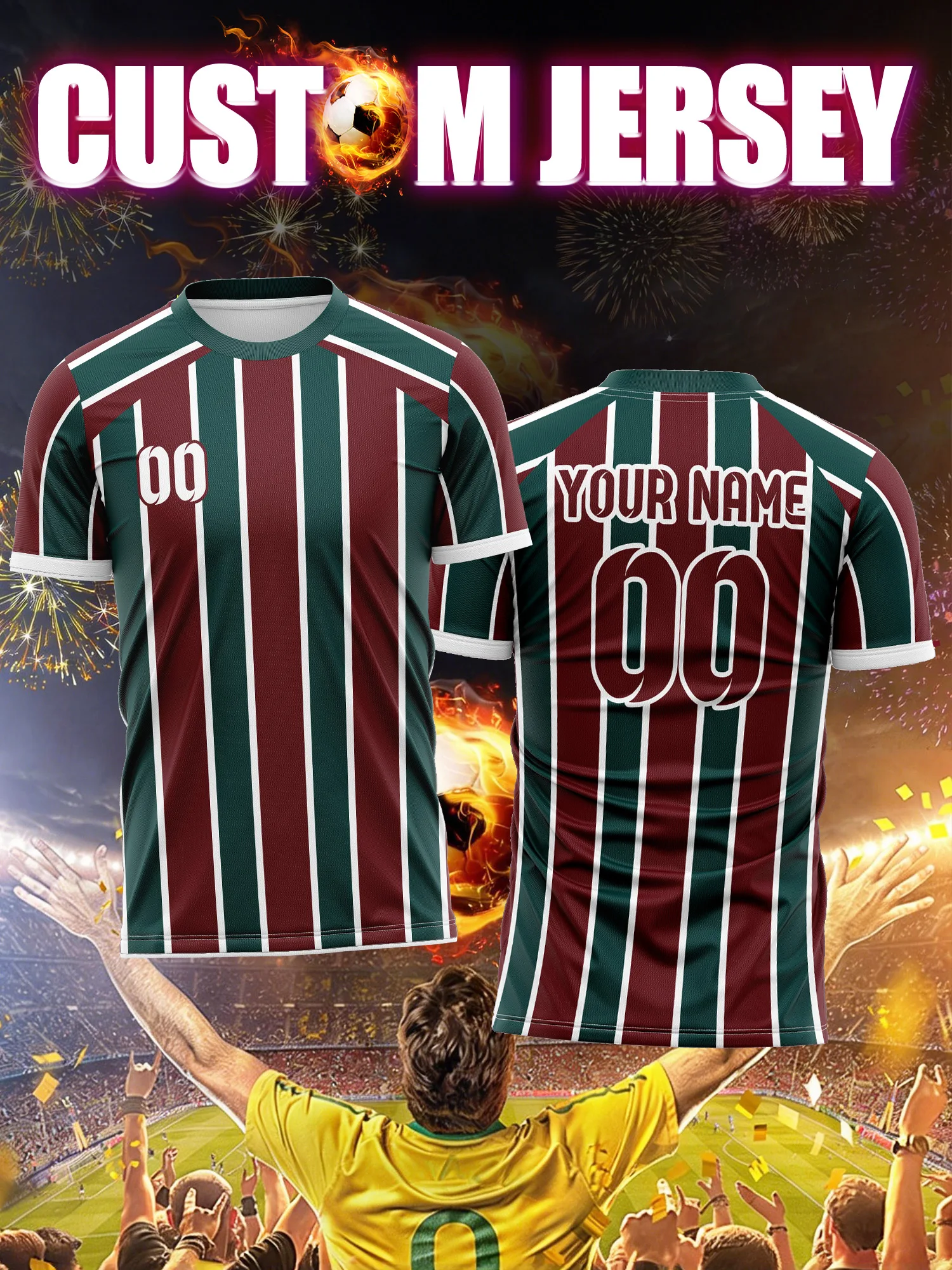 

Футбольная форма с индивидуальным изображением, номером и именем, тренировочный комплект для сумеречных условий, спортивная экипировка с отражающими элементами для игры в футбол при слабом освещении