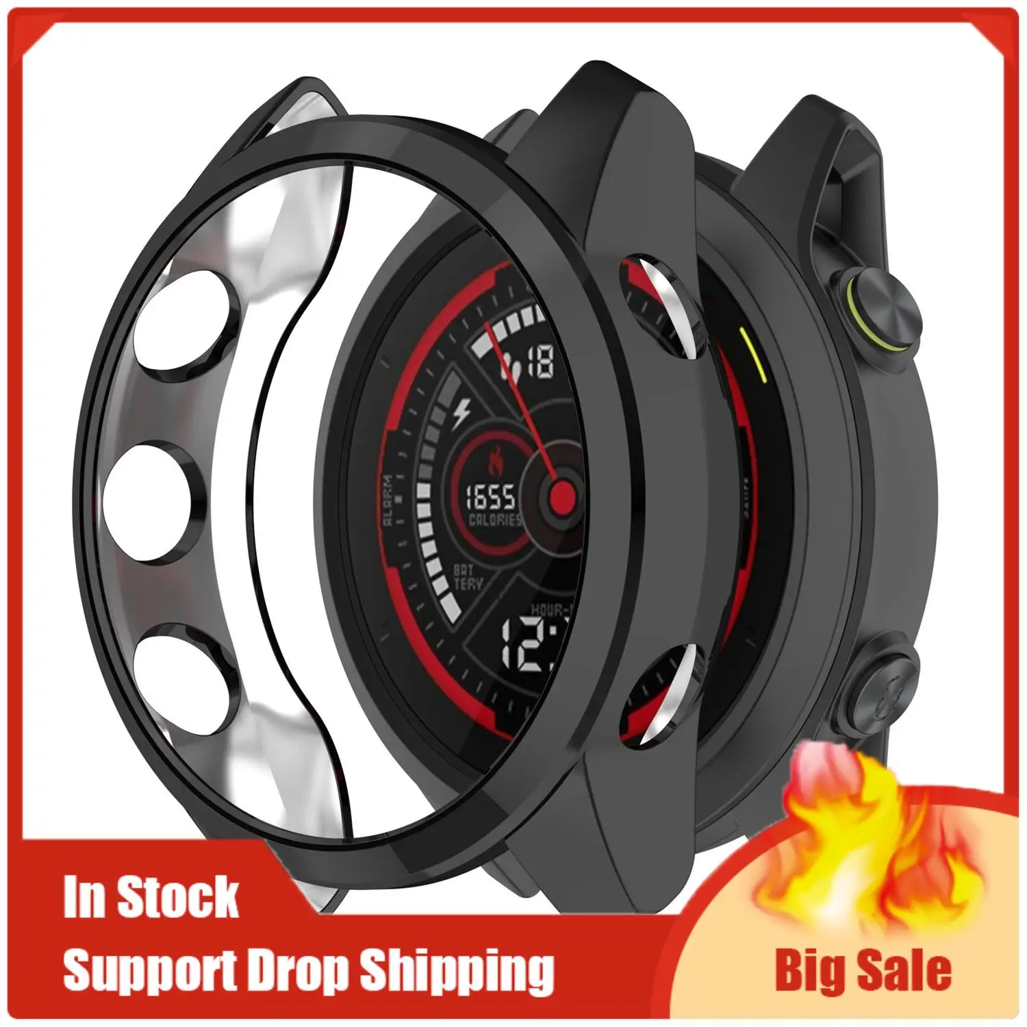 Лучшие предложения Защитный чехол из ТПУ для Garmin Forerunner 745, защитная рамка для часов Garmin Forerunner 745, корпус