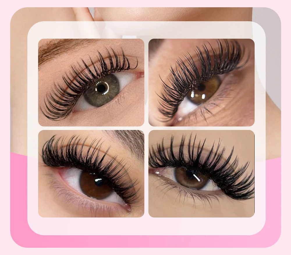 ABONNIE 0.03 0.05 0.07 Wet Eyelash Extension Manga Wispy Cosplay Type Spikes Lashes Extensions Volume Premade Fans Lashes – Detail 7