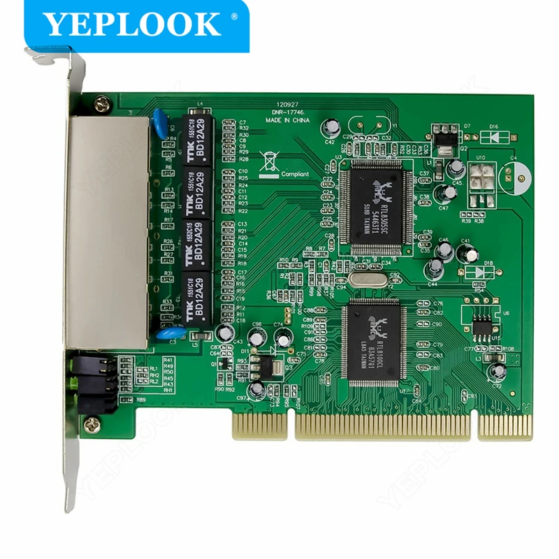 Originele Pci Naar 4 Poort Rj45 Snelle Ethernet Switch Board Kaart 10Mbps/100Mbps Chipset Realtek Rtl8100cl