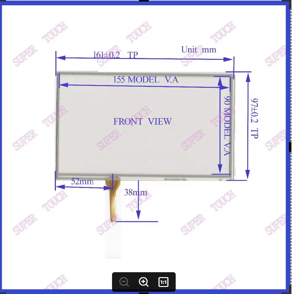 ZhiYuSun ZCR-1455B compatible Touch Screen 7inch 162mm*97mm for GPS car the GLASS Quality assurance 162*97