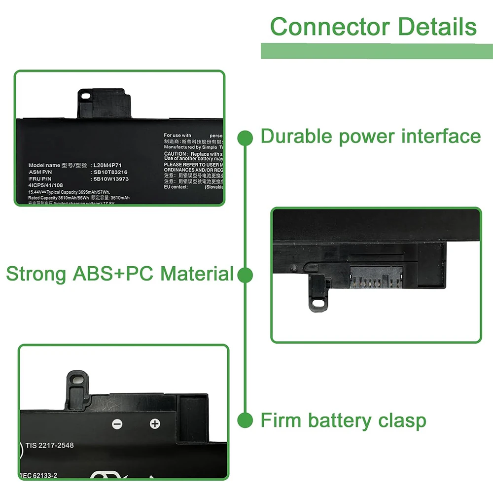 Imagem -03 - Lenovo-bateria do Portátil do Carbono de Thinkpad x1 L20m4p71 Sb10t83216 5b10w13973 9o 10o 11o Gen x1 Ioga 6o 7o 8o Gen L20c4p71