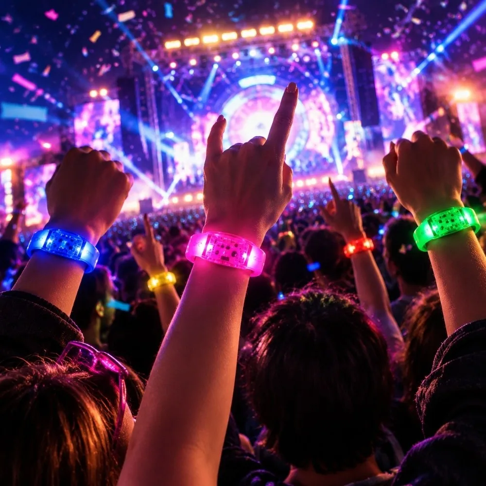 Gifts Silicone LED Glow Bracelets Creative Funny Light Up Wristbands Atmosphere Props Sound Activated Bracelet Concerts